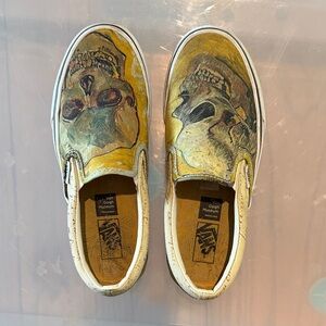 Vans Yellow Skull Slip-On Sneakers